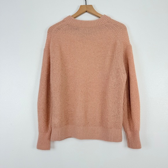 EVERLANE The Cocoon Crew Alpaca Wool Blend Sweater Size M Blush Pink Lightweight - Picture 6 of 14